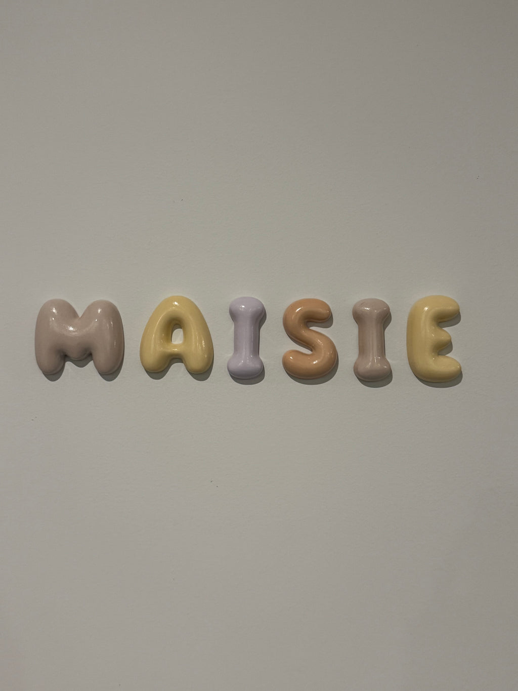 Ceramic look Bubble Letters 8cm
