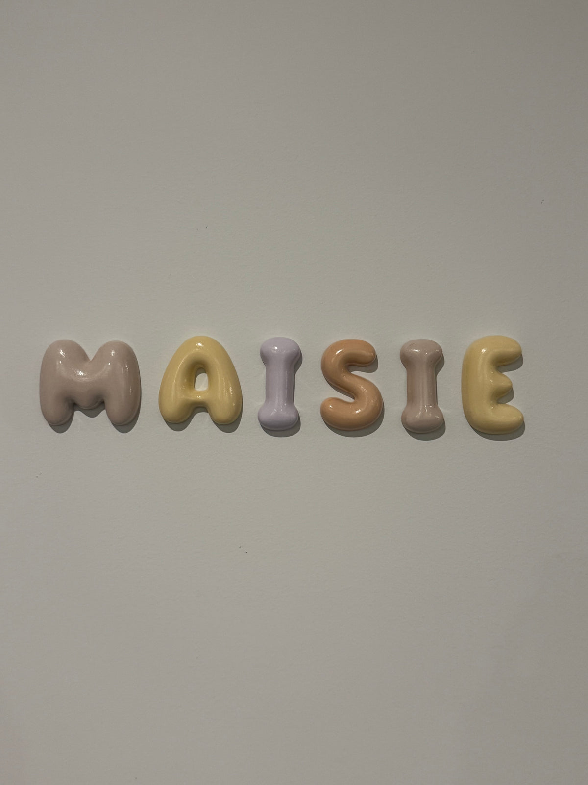 Ceramic look Bubble Letters 8cm