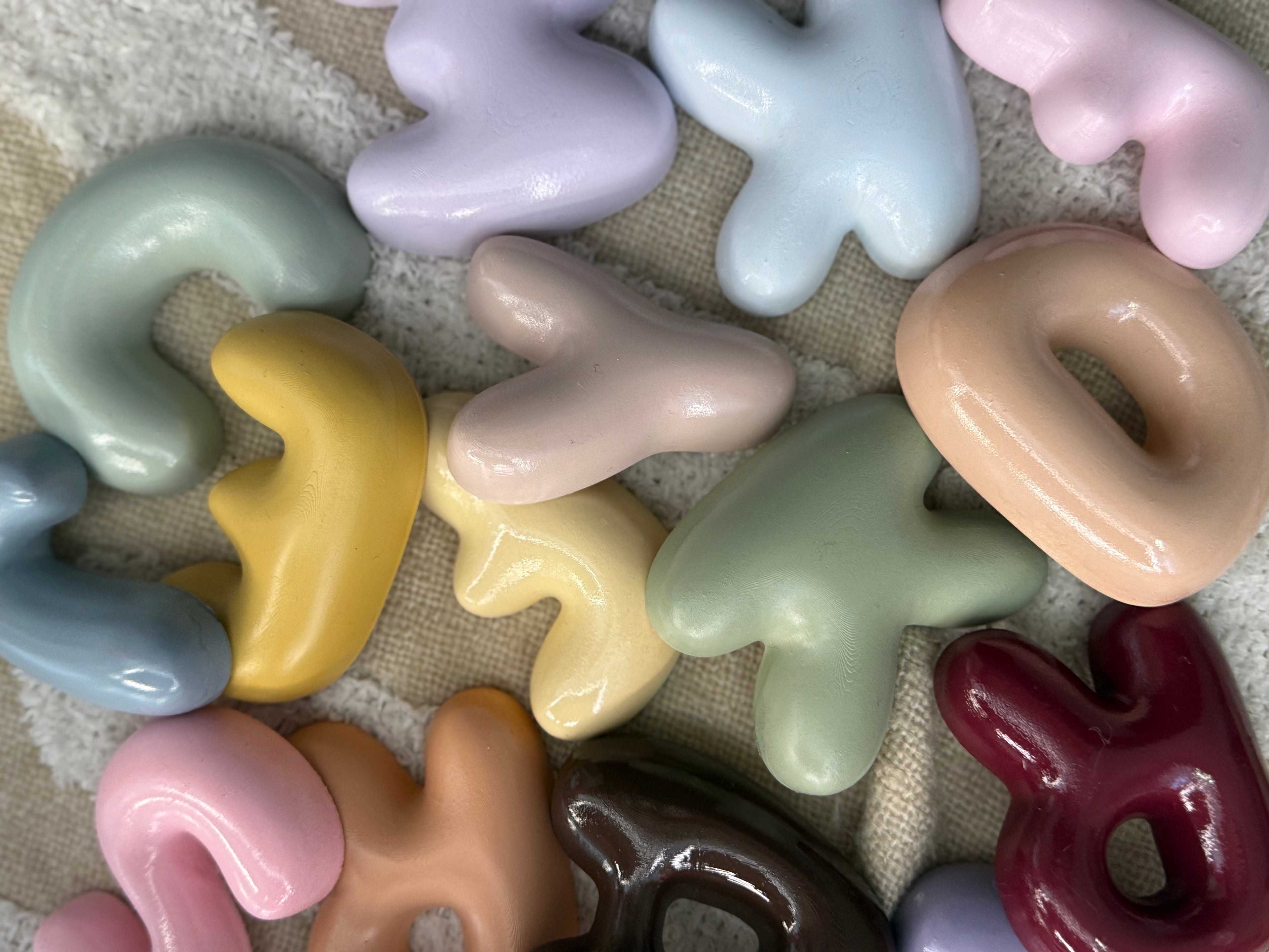 Ceramic Look Bubble letters 12cm